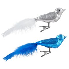 Набор елочных игрушек Magic Time Серебряная и Синяя птицы (80417) серебристый/синий
