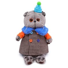 Мягкая игрушка Basik&Co Кот Басик в комбинированном пальто 19 см