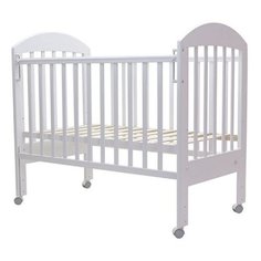 Кроватка Топотушки Дарина-1 (колесо) (качалка) белый