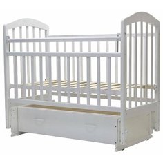 Кроватка Топотушки Лира-7 (классическая), универсальный маятник белый