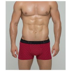 Salvador Dali Трусы боксеры с мелким узором из бумерангов, размер XL, бордовый
