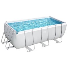 Бассейн Bestway Rectangular Power Steel Frame 56241/56456 серый