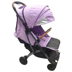 Прогулочная коляска Yoya Plus Pro 2019 (сумка-чехол, подстак., дожд., москит., бампер, бамбук. коврик, ремешок на руку, накидка на ножки, корзина д/пок.) фиолетовый/черная рама, цвет шасси: черный