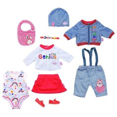 Zapf Creation Комплект одежды для кукол Baby Born Супер набор Делюкс 826928 серый/белый/красный