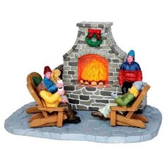 Фигурка Lemax композиция Согреться у уличного камина 10 х 15 х 13 см бежевый/серый