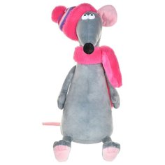 Мягкая игрушка Maxitoys Крыска Лариска в шарфе и шапке 23 см