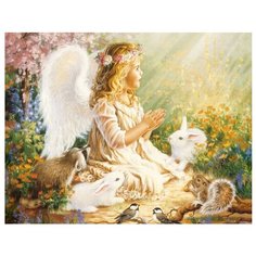 Рыжий кот Картина по номерам "Ангел в сказочном лесу" 30x40 см (ST039)