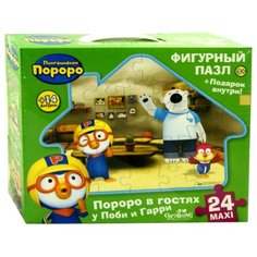 Пазл Origami Пингвиненок Пороро в гостях у Поби и Гарри (02118), 24 дет.