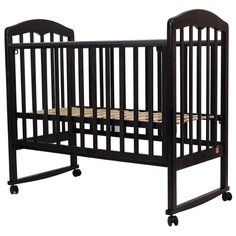 Кроватка Топотушки Сильвия-2 (колесо) (качалка), на полозьях венге