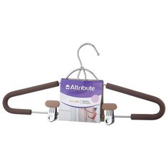Вешалка Attribute Для костюма с клипсами Eva кофейный