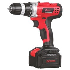 Аккумуляторная дрель-шуруповерт Edon AD-24 30 Н·м красный/черный