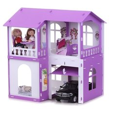 KRASATOYS Домик для кукол Алиса 000282, бело-сиреневый