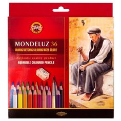 KOH-I-NOOR Карандаши акварельные Mondeluz, 36 цветов (3712036003)
