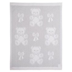 Плед MYB Bear and Bows 76х102 см в подарочной упаковке белый