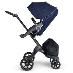Прогулочная коляска Stokke Xplory V6 blue/black/black, цвет шасси: черный