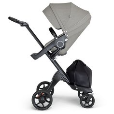 Прогулочная коляска Stokke Xplory V6 brushed grey/black/black, цвет шасси: черный