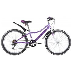 Подростковый горный (MTB) велосипед Novatrack Alice 24 6 (2020) лиловый 12" (требует финальной сборки)