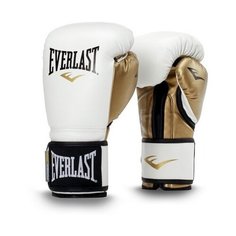 Боксерские перчатки Everlast Powerlock PU white/gold 12 oz