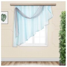 Тюль Witerra Весна левый на ленте 160 см голубой