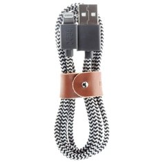 Кабель Native Union Belt L USB - Lightning MFI 1.2 м zebra