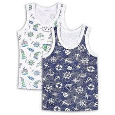 Майка Веселый Малыш 2 шт., размер 104, синий