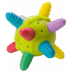 Прорезыватель-погремушка Happy Baby Silicone teether 20014 green