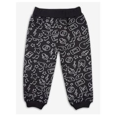 Брюки Веселый Малыш Бэби-Блюз 131/140/бб размер 80, черный