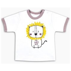 Футболка Веселый Малыш размер 86, белый