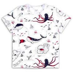 Футболка Веселый Малыш размер 128, белый