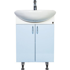 Тумба с раковиной Orange Кларис 55 голубая (Kl-55TUB+RA)
