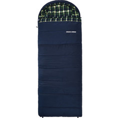 Спальный мешок TREK PLANET Chelsea XL Comfort, широкий с фланелью, левая молния, цвет- синий