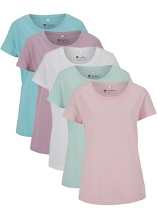 Футболка с короткими рукавами (5 шт.) Bonprix