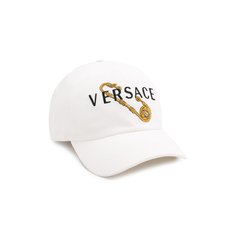 Хлопковая бейсболка Safety Pin Versace
