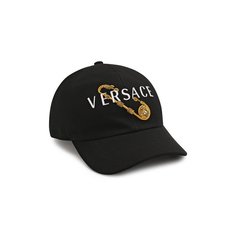 Хлопковая бейсболка Safety Pin Versace