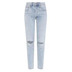 Укороченные джинсы с потертостями Agolde