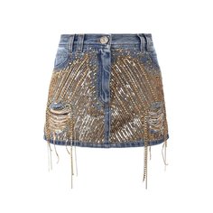 Джинсовая юбка Balmain