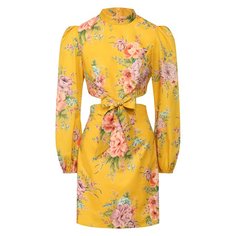Платье из смеси льна и хлопка Zimmermann