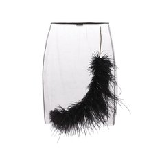 Юбка с отделкой перьями Dries Van Noten