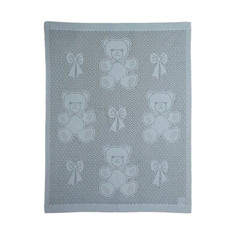 Плед Myb Bear and Bows 76х102см голубой