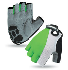 Перчатки велосипедные Larsen 01-1226, серые/черные/белые/зеленые, 9