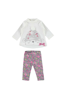 брюки для девочки iDO, цв.белый, р-р 68