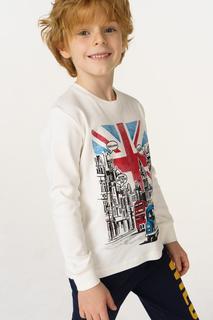 Джемпер для мальчика iDO, цв.белый, р-р 86