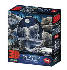 3D-пазлы Prime 3D Коллаж Волки, 500 элементов