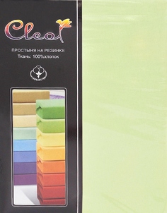 Простыня на резинке Cleo 120x200 см зеленый