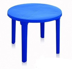 Стол круглый, синий (диаметр 90 см) Стандарт Пластик