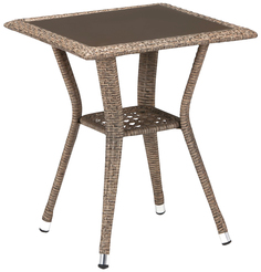 Стол Afina T25-W56-50x50 Light brown из искусственного ротанга