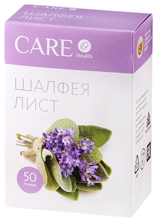 Шалфей листья Care Health коробка 50 г