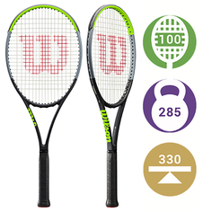 Ракетка для большого тенниса Wilson Blade 100L Version 7.0 EF59 черная/зеленая