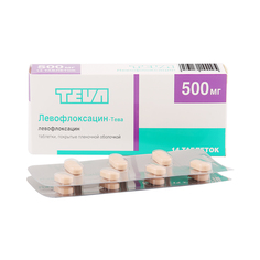 Левофлоксацин-Тева таблетки 500 мг 14 шт. Teva