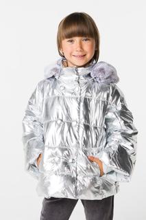 Куртка для девочки iDO, цв.серебряный, р-р 104